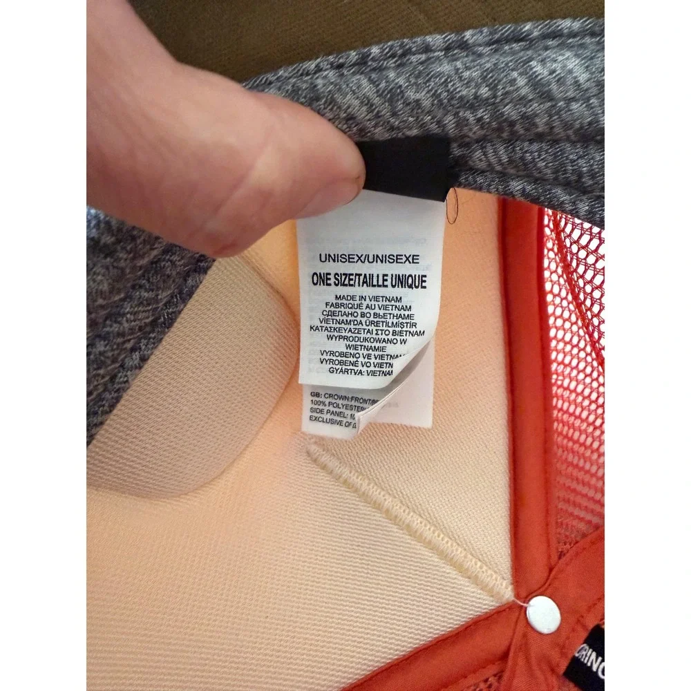 The‎ North Face Valley Trucker Hat Orange White Brown Mesh Snapback NF0A55IT